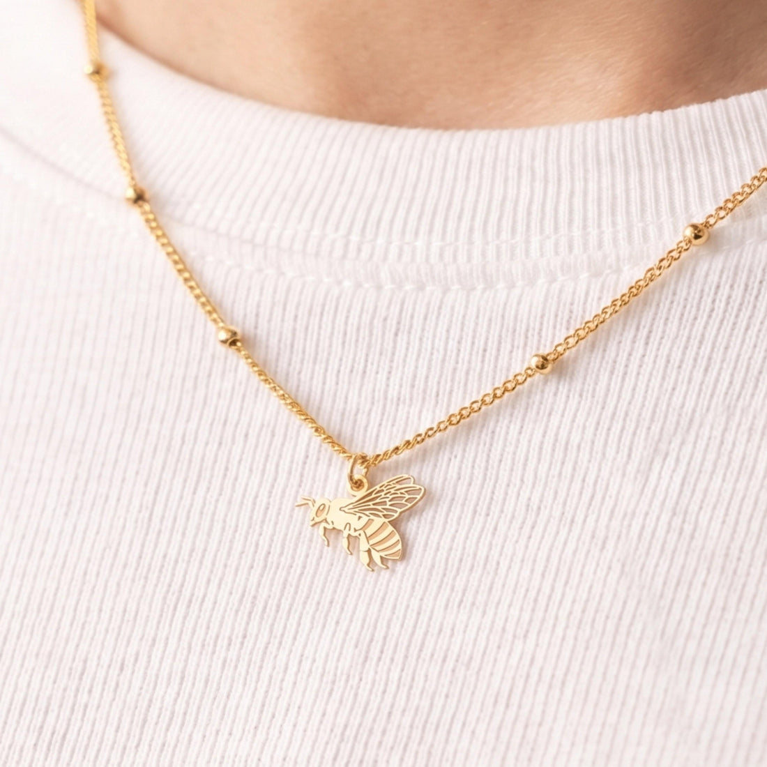 Honey Bee Beady Necklace