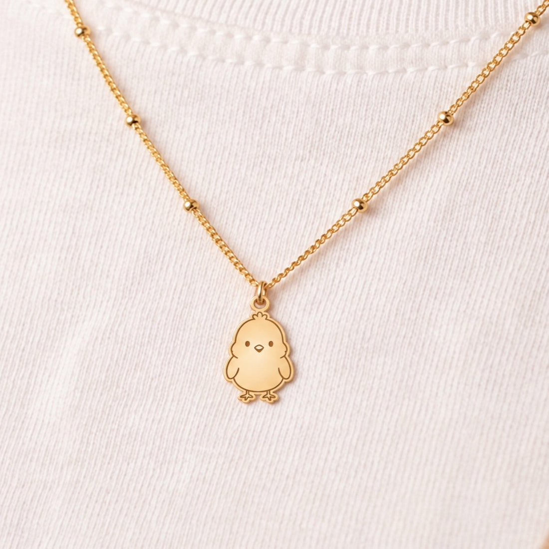 Baby Chick Beady Necklace