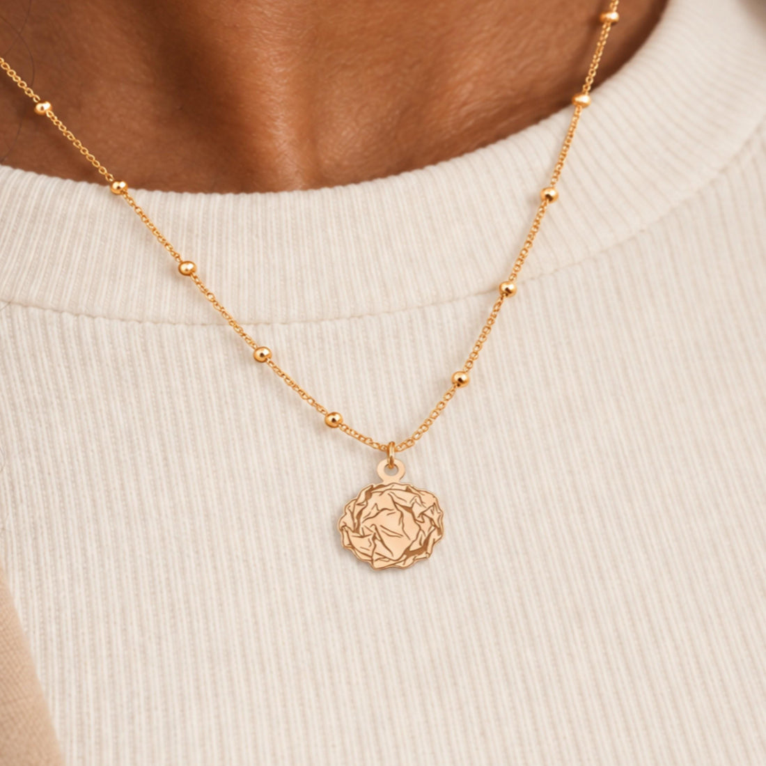Rose Bloom Charm Necklace