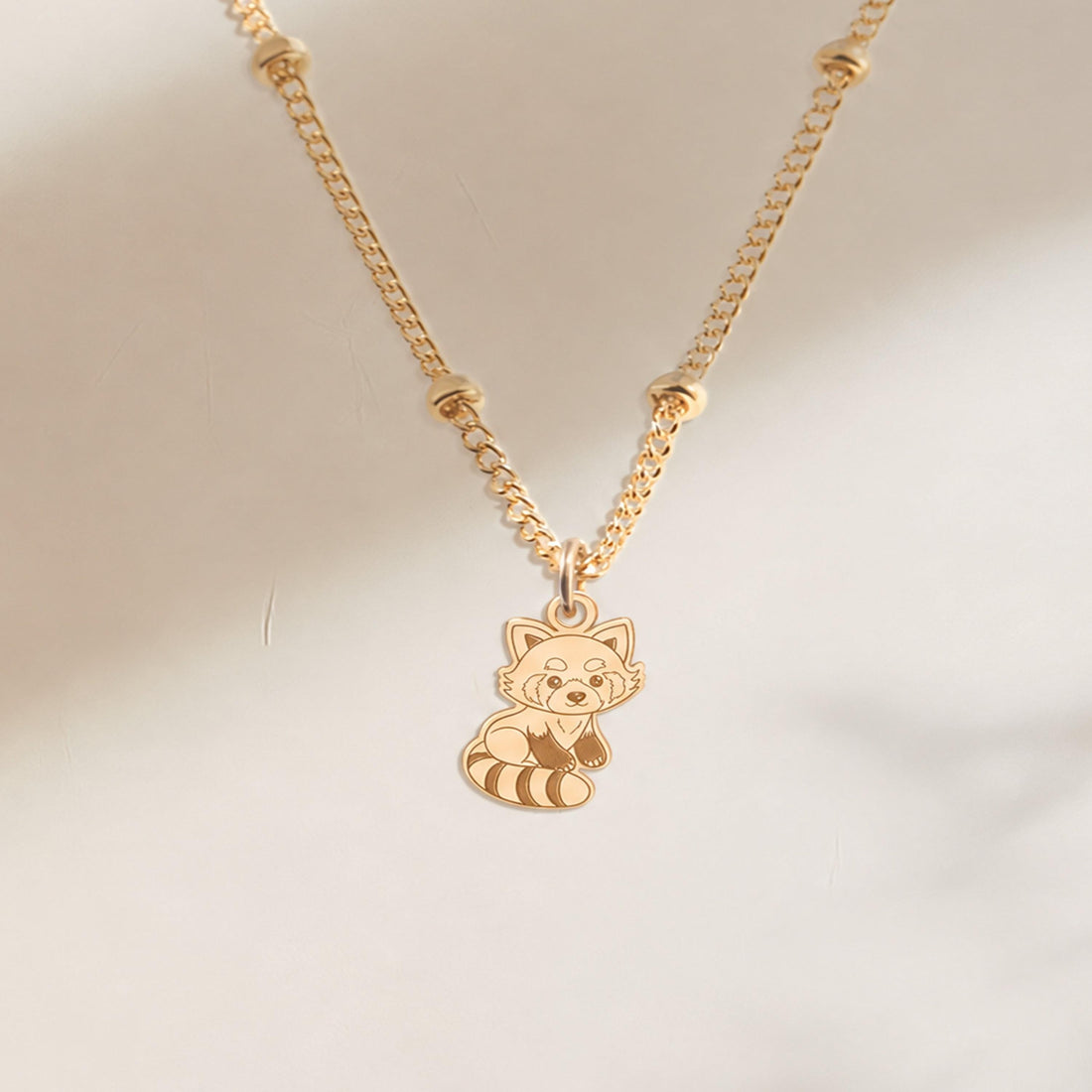 Raccoon Cub Charm Necklace