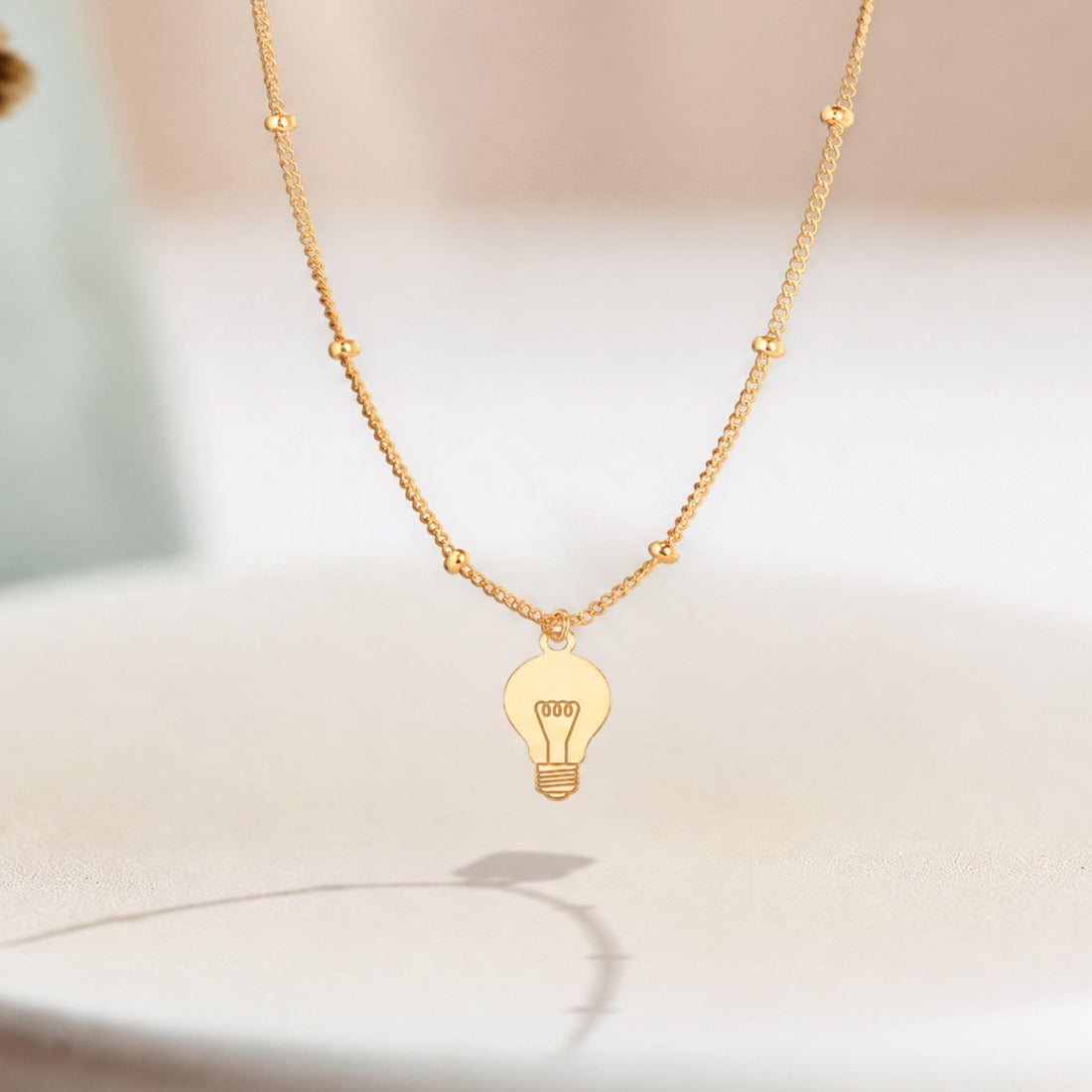 Light Bulb Charm Necklace