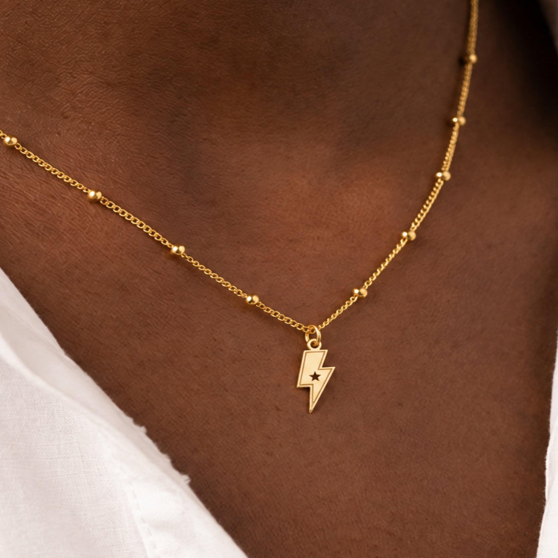 Lightning Bolt Charm Necklace