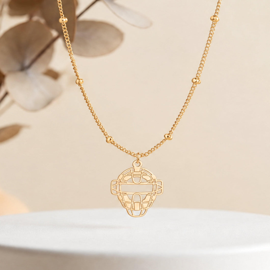 Hockey Mask Charm Necklace