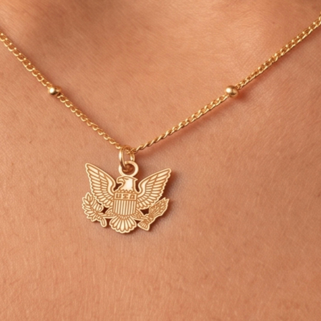 Bald Eagle Beady Necklace