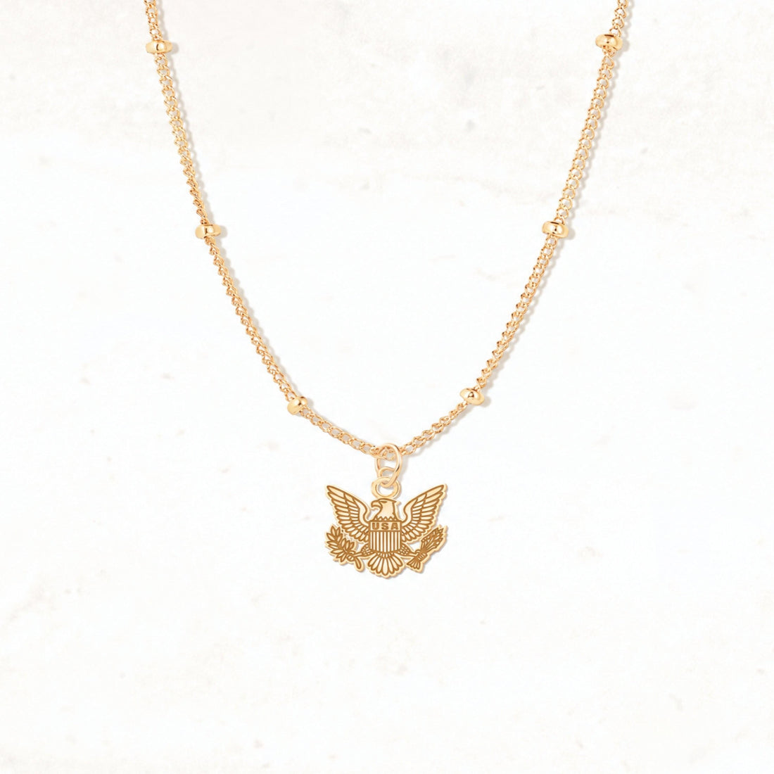 Bald Eagle Beady Necklace