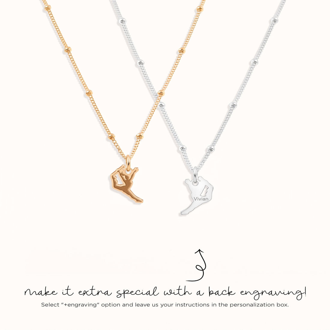 Ballet Dancer Charm Necklace