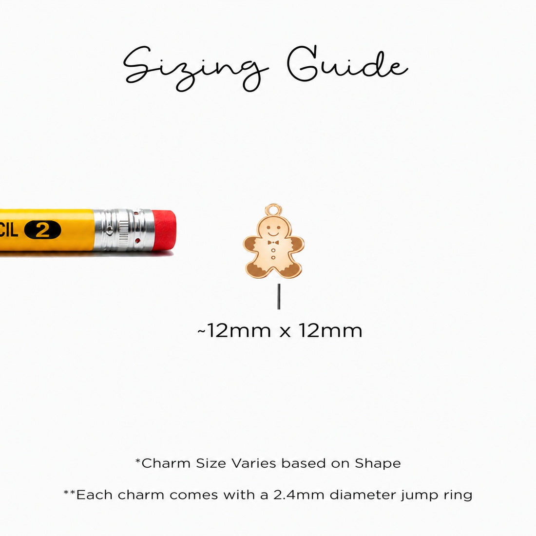 Gingerbread Man Ball Chain Charm Necklace