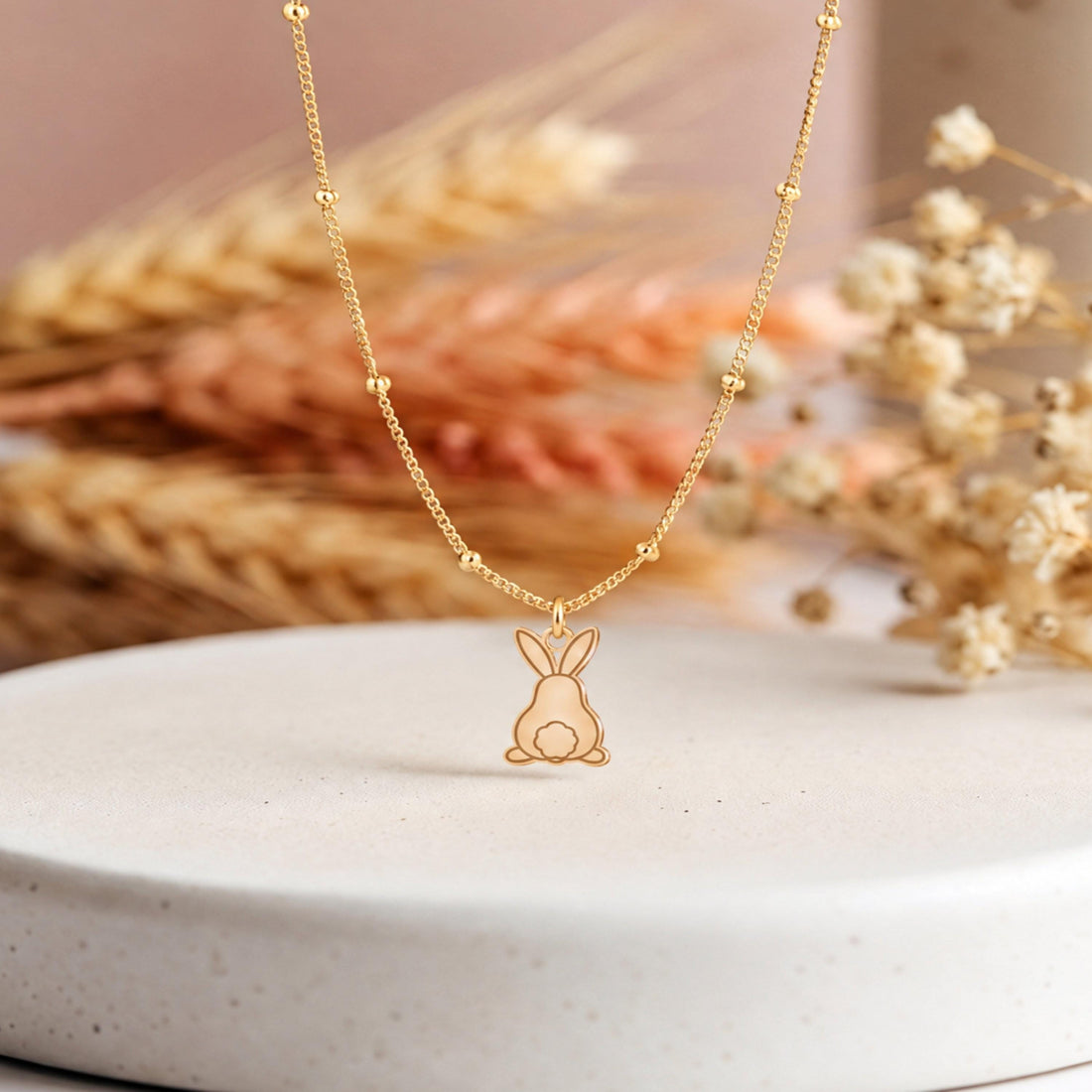 Sitting Rabbit Charm Necklace