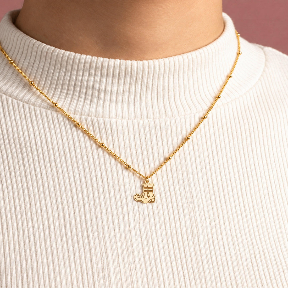 Elf Boot Charm Necklace