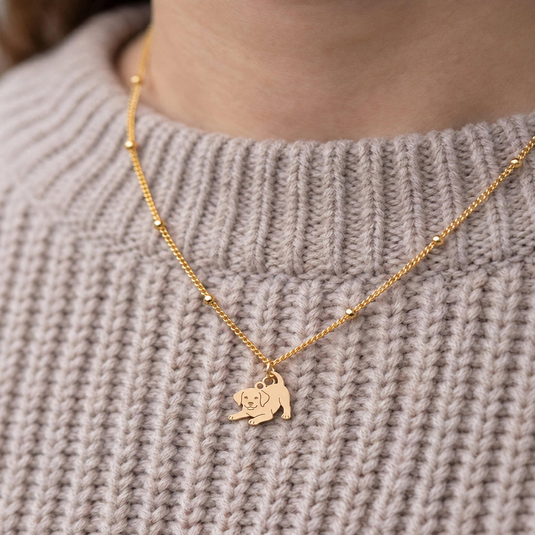 Puppy Dog Charm Necklace