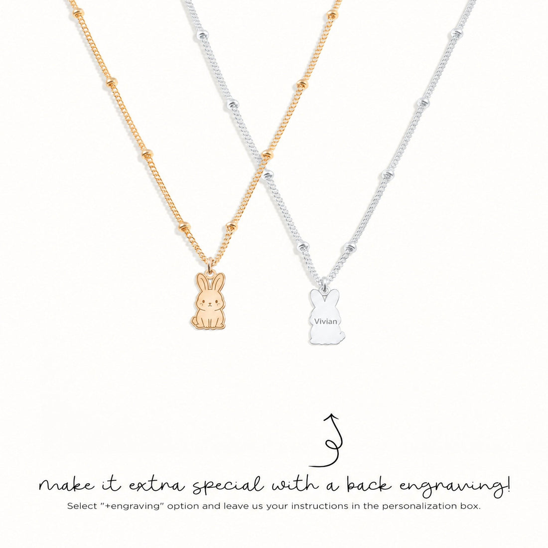 Bunny Rabbit Charm Necklace