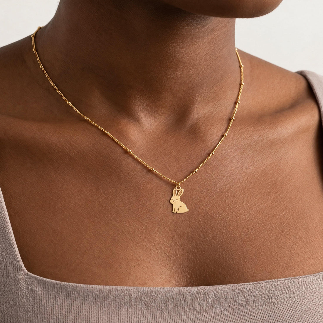Bunny Rabbit Charm Necklace