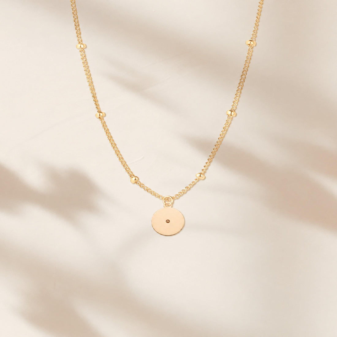 Joy Medallion Beady Chain Charm Necklace