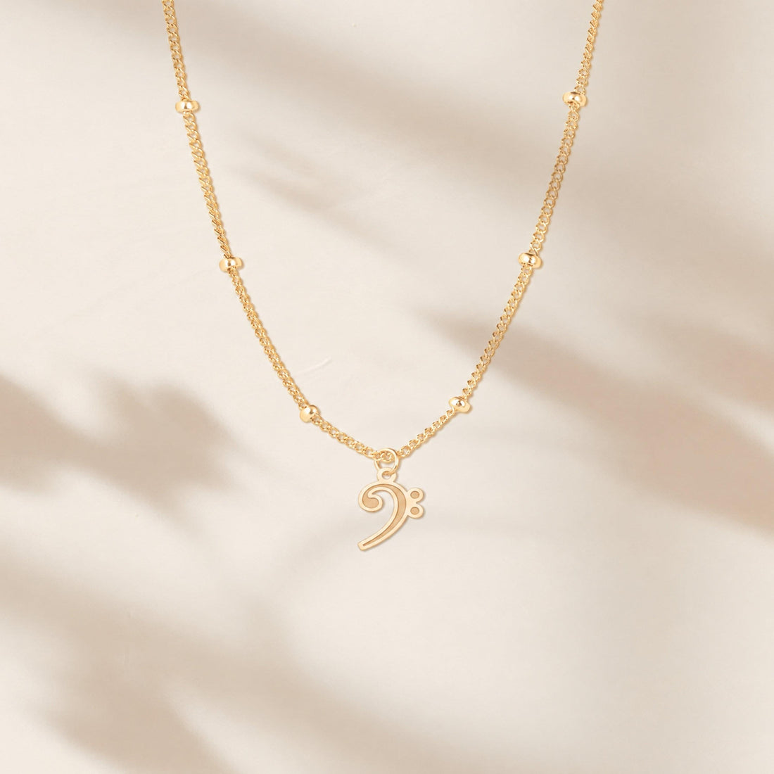 Bass Clef Charm Necklace