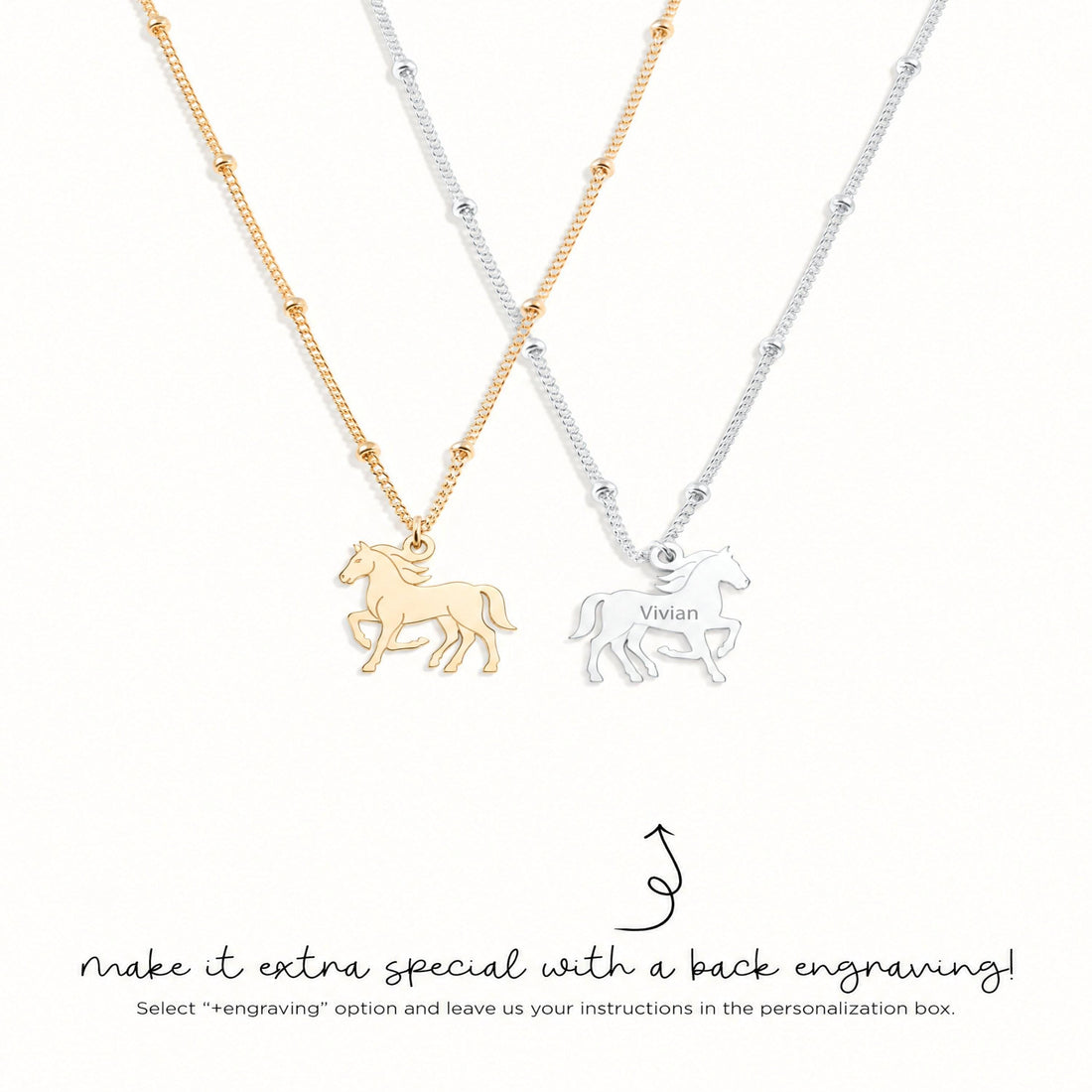 Prancing Horse Charm Necklace