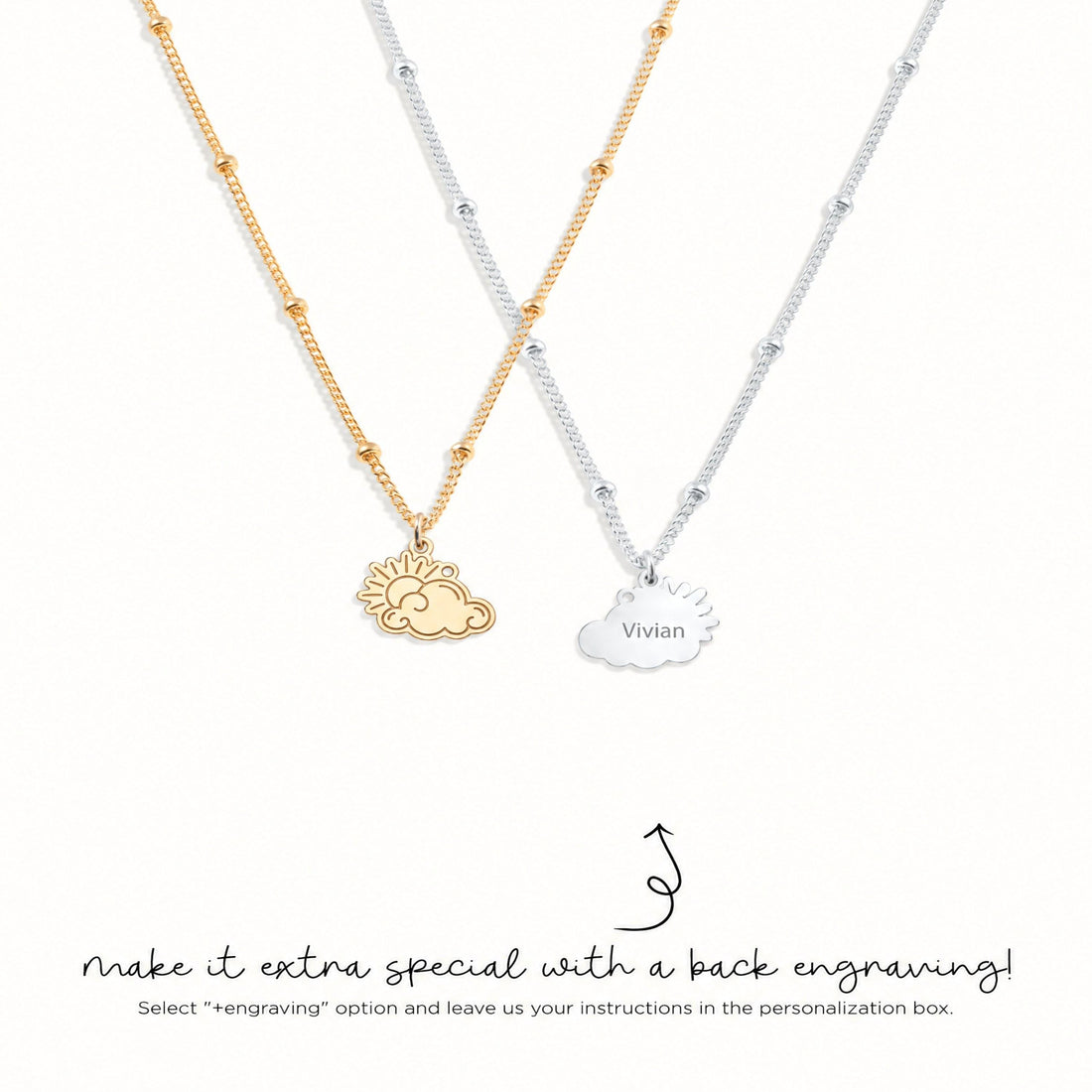 Sun Cloud Beady Necklace