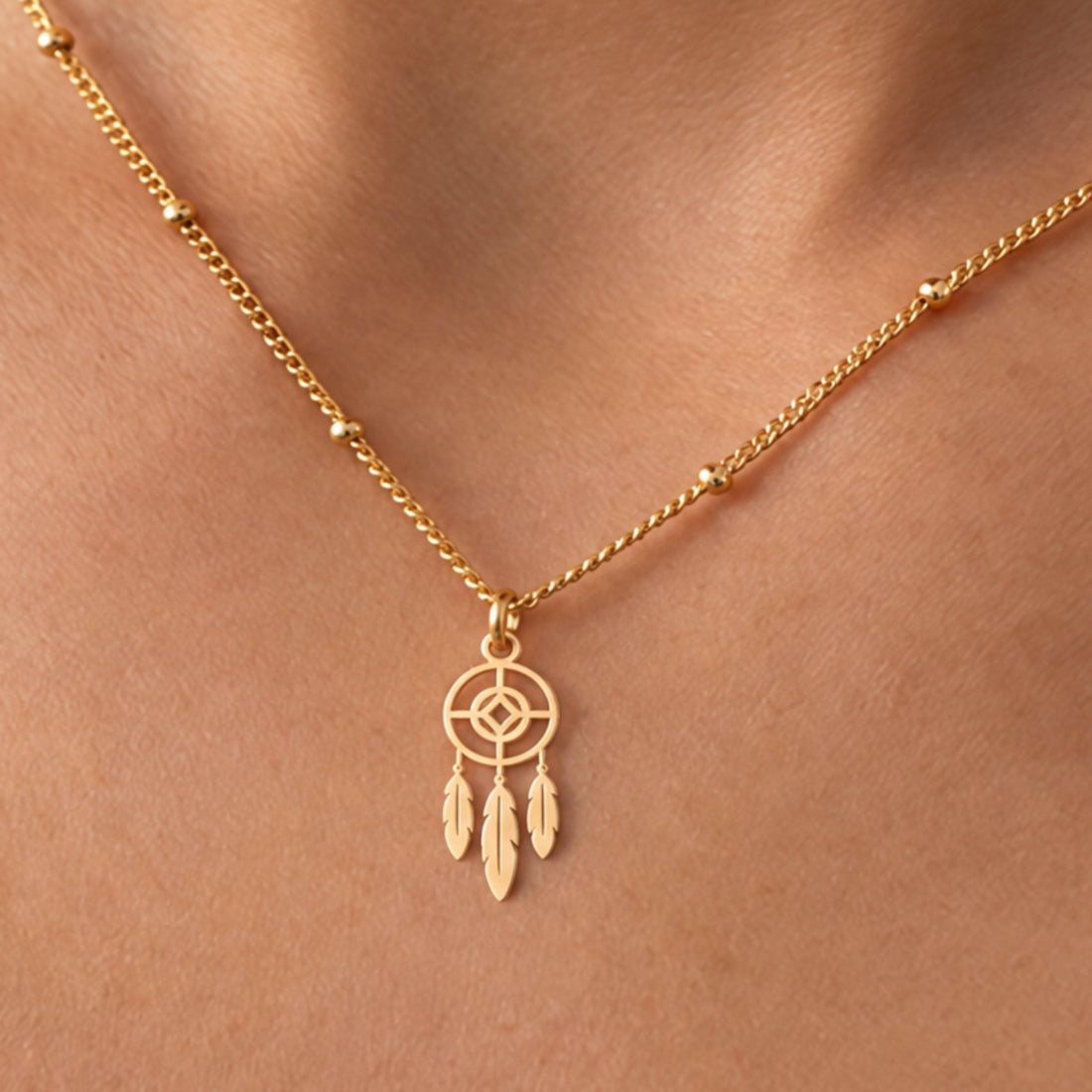 Dream Catcher Beady Necklace