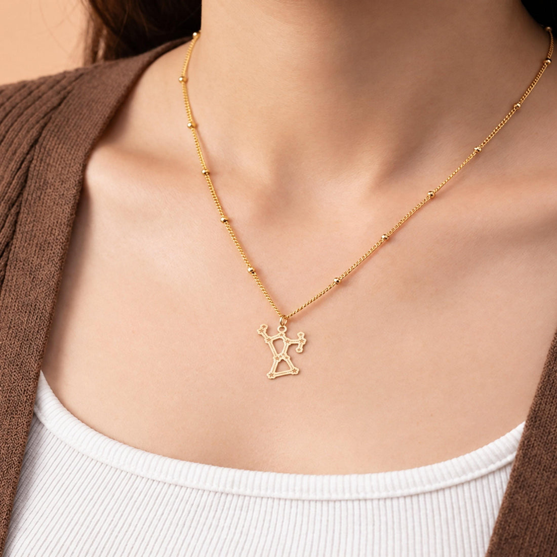 Virgo Constellation Beady Necklace