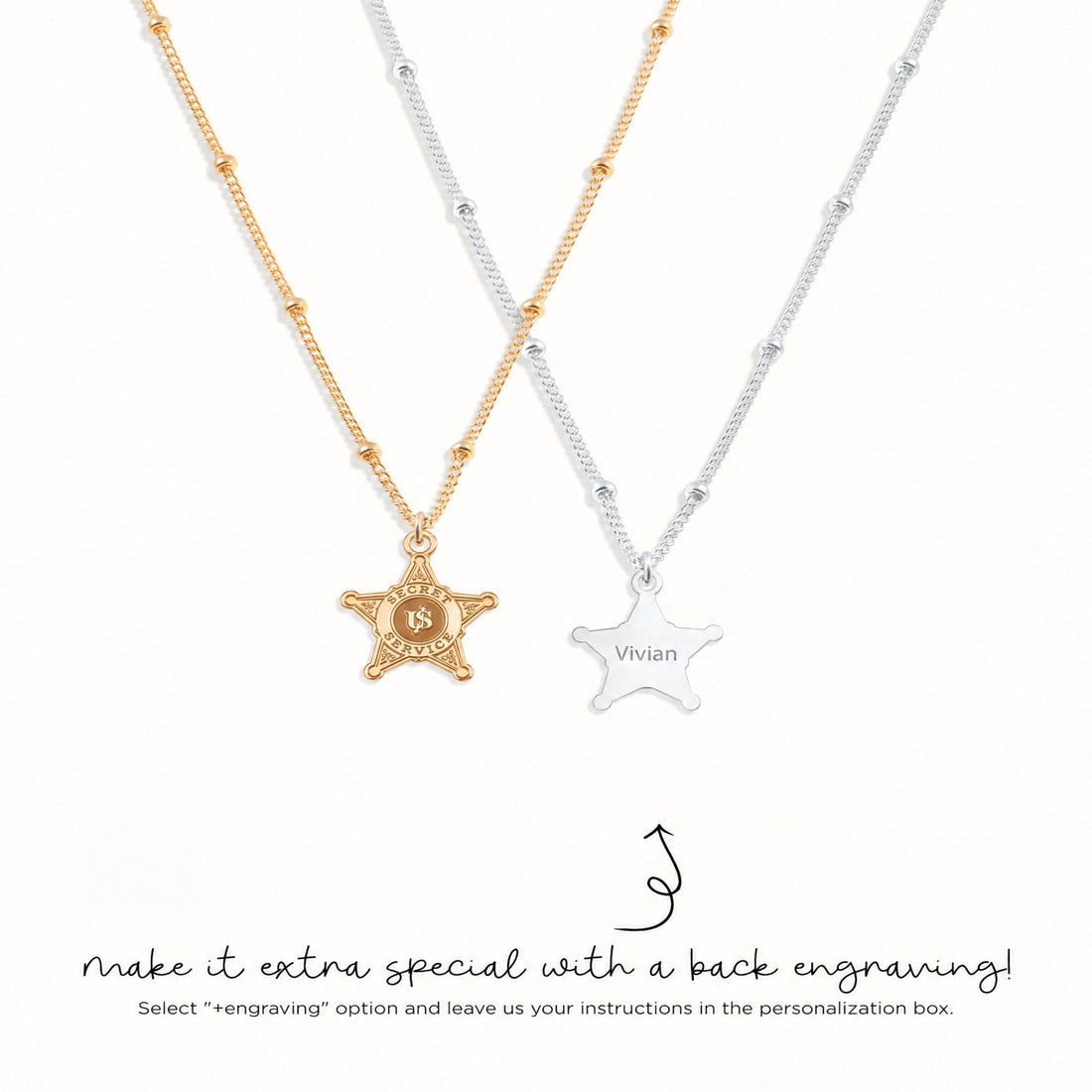 Secret Service Badge Necklace