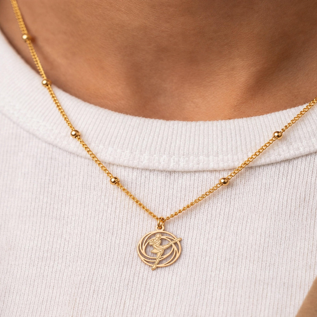Ballet Dancer Charm Necklace