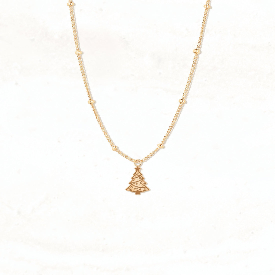 Christmas Tree Charm Necklace