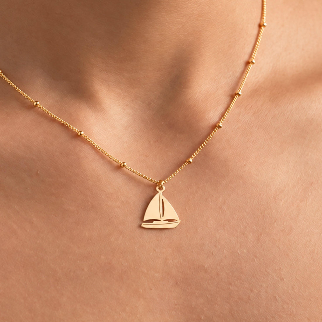 Sailing Boat Charm Necklace