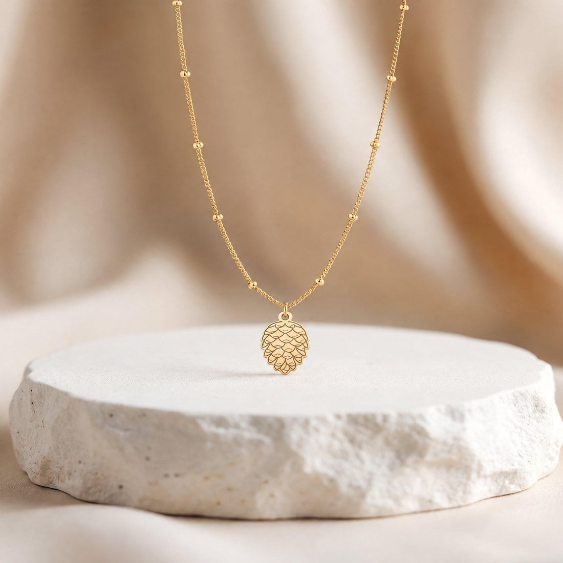Pine Cone Charm Necklace