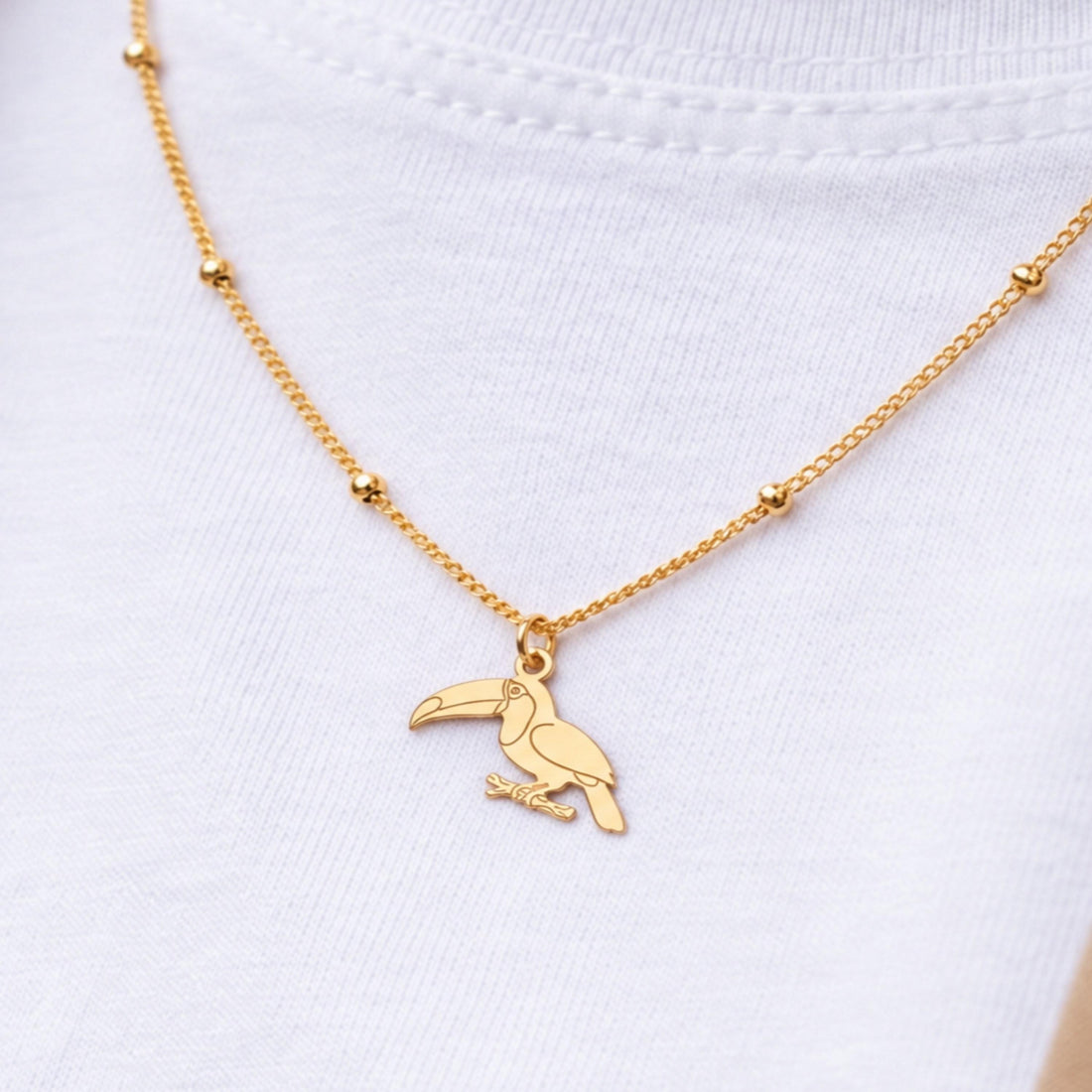 Toucan Bird Charm Necklace