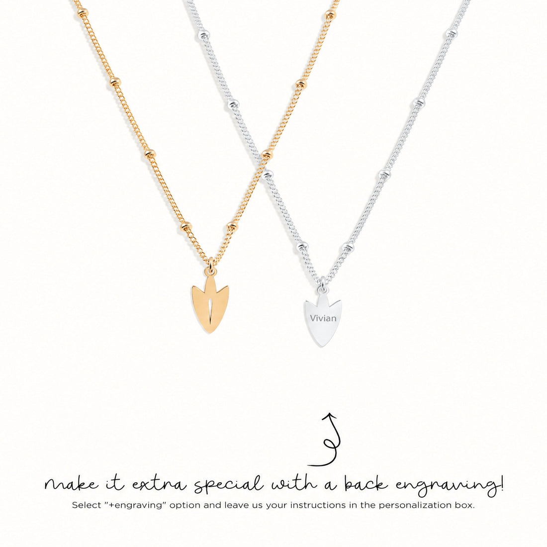 Arrowhead Charm Beady Necklace