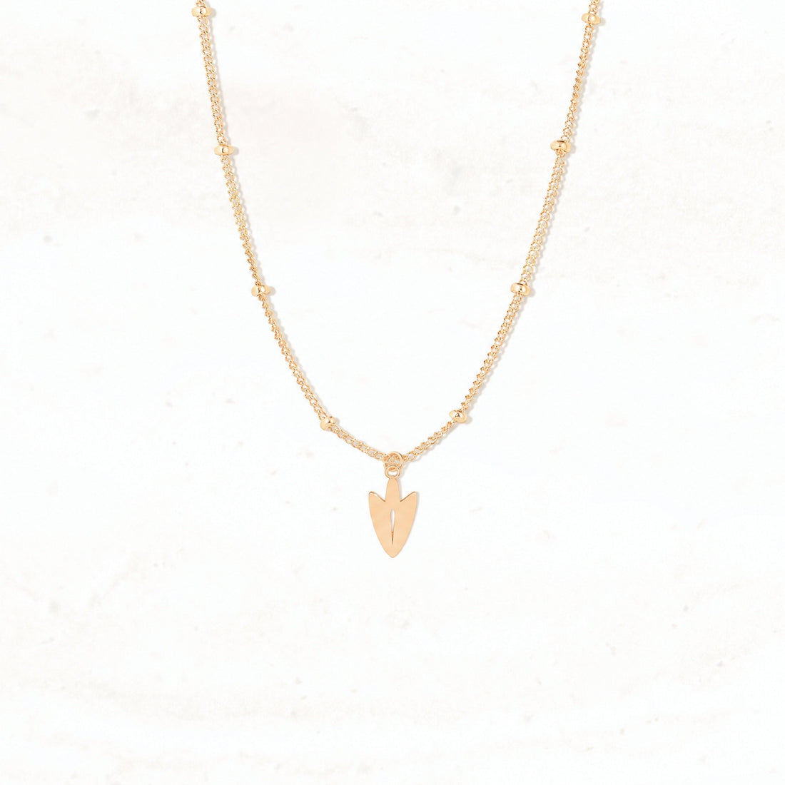 Arrowhead Charm Beady Necklace