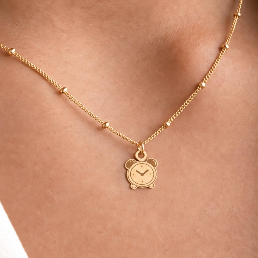 Bear Alarm Clock Necklace