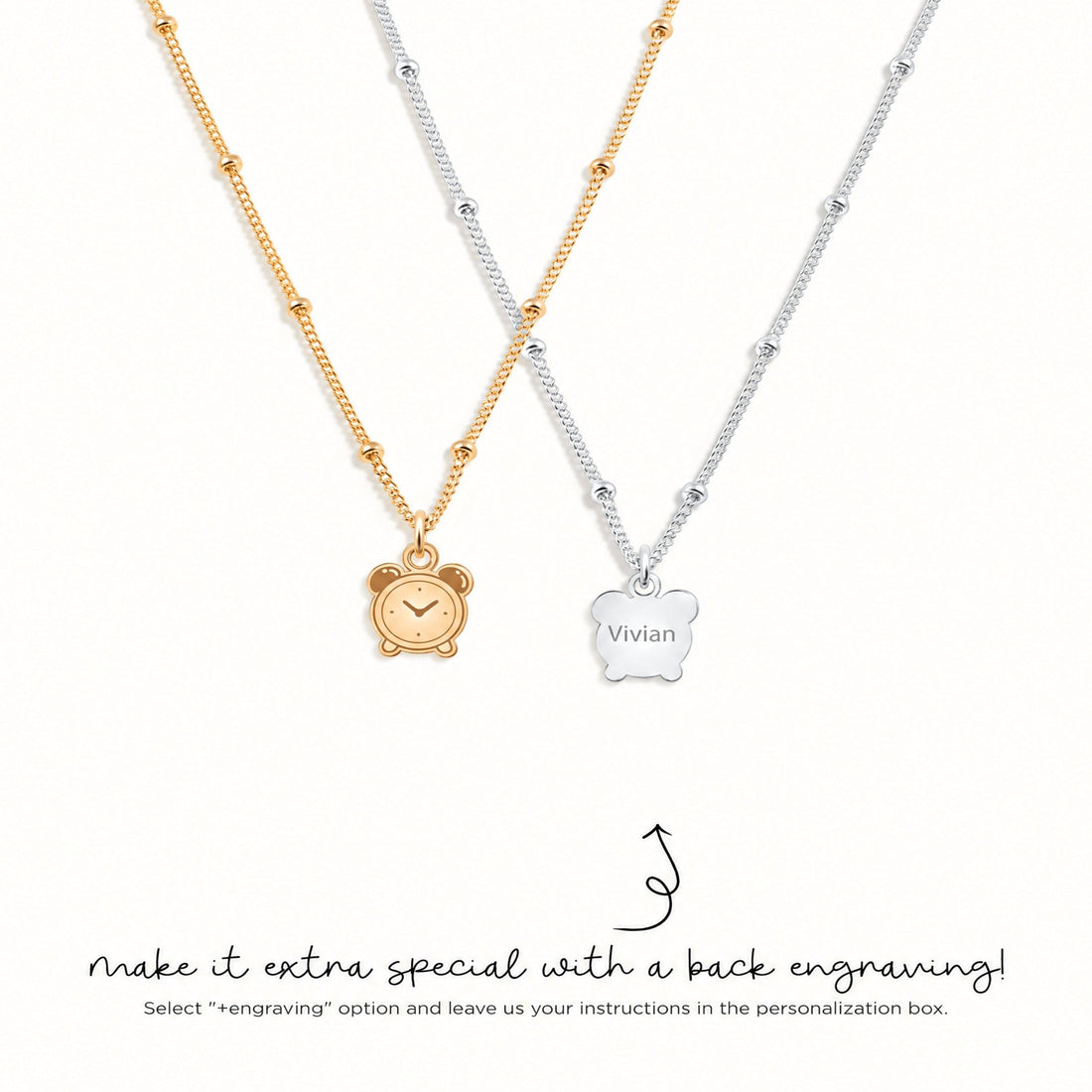 Bear Alarm Clock Necklace
