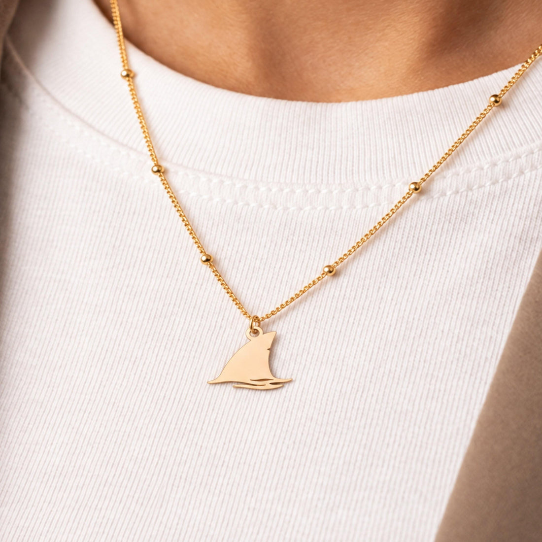 Cat Charm Beady Necklace