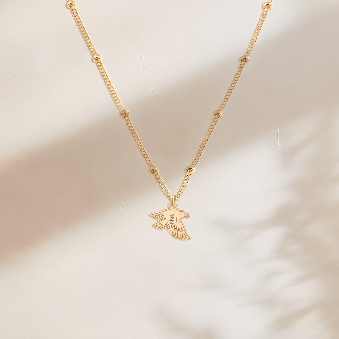 Flying Eagle Beady Necklace
