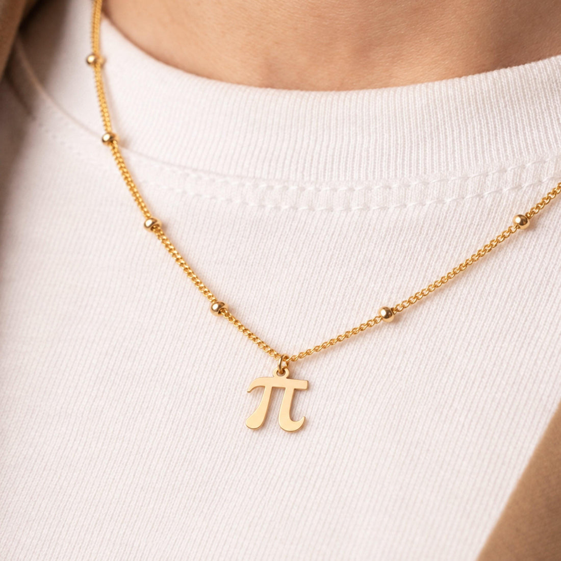 Pi Symbol Beady Necklace