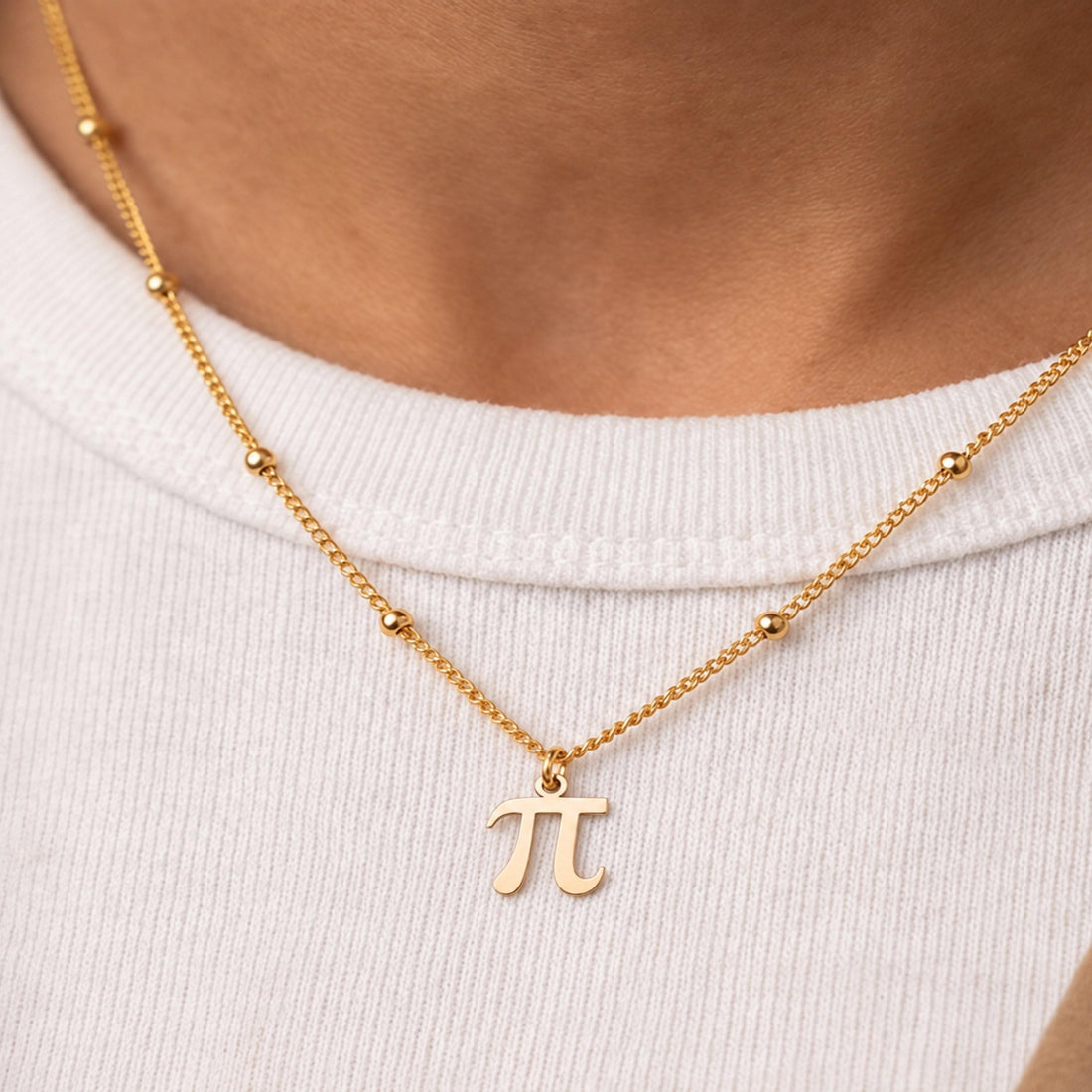 Pi Symbol Beady Necklace
