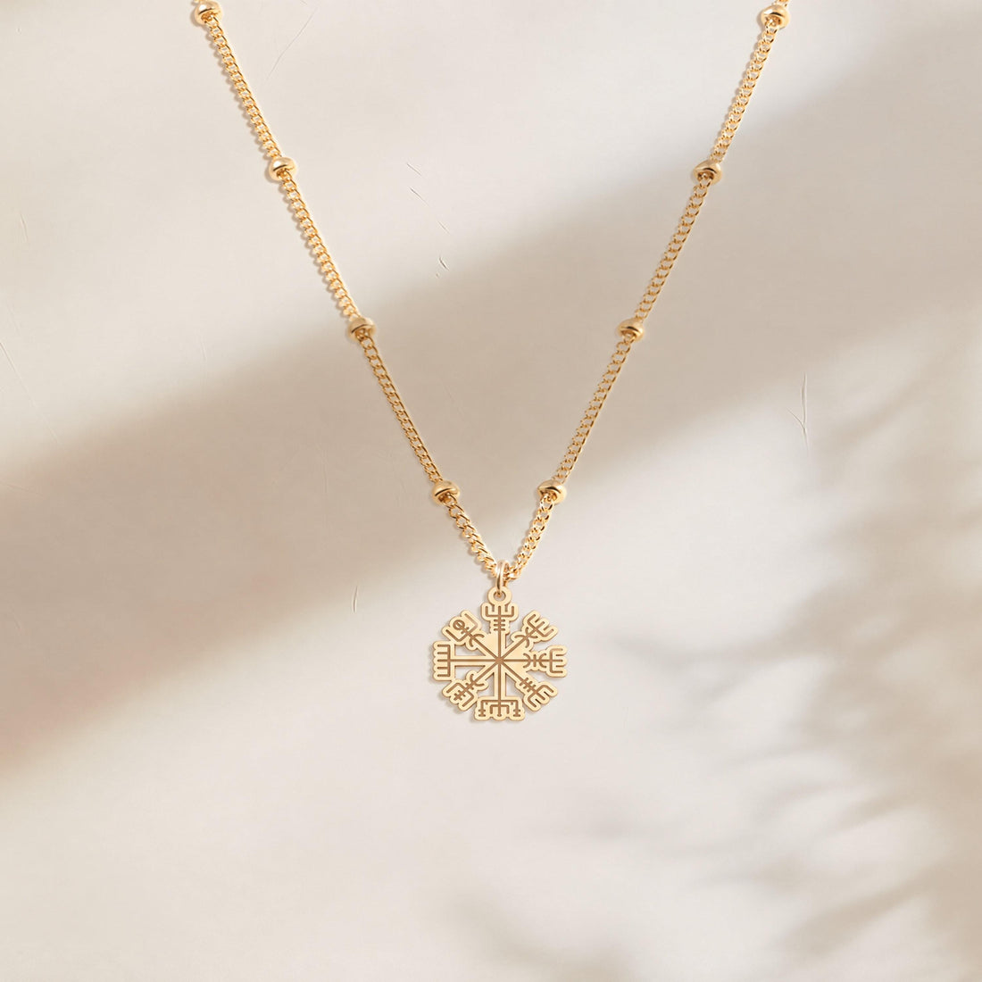 Snowflake Charm Beady Necklace