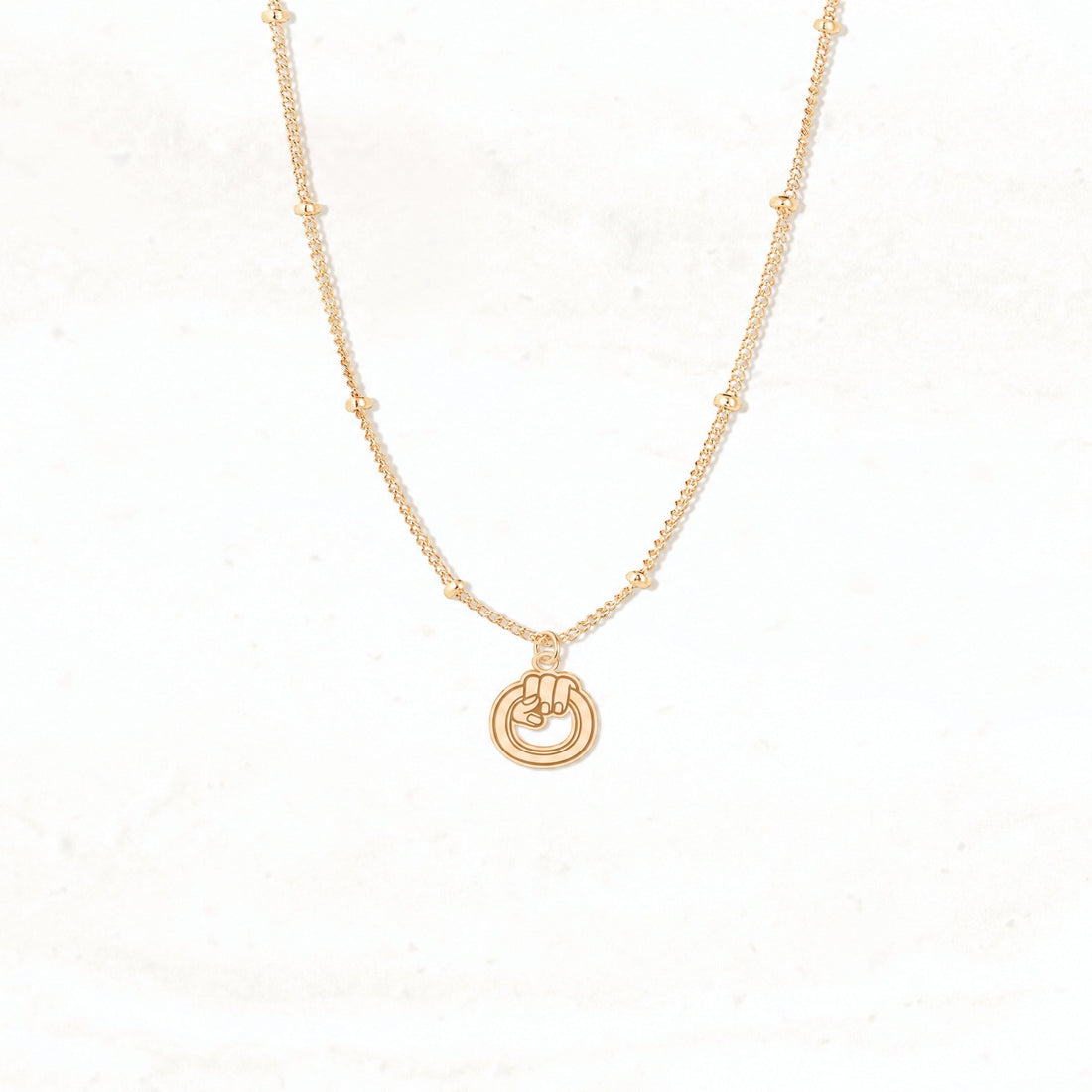 Hand Ring Charm Necklace