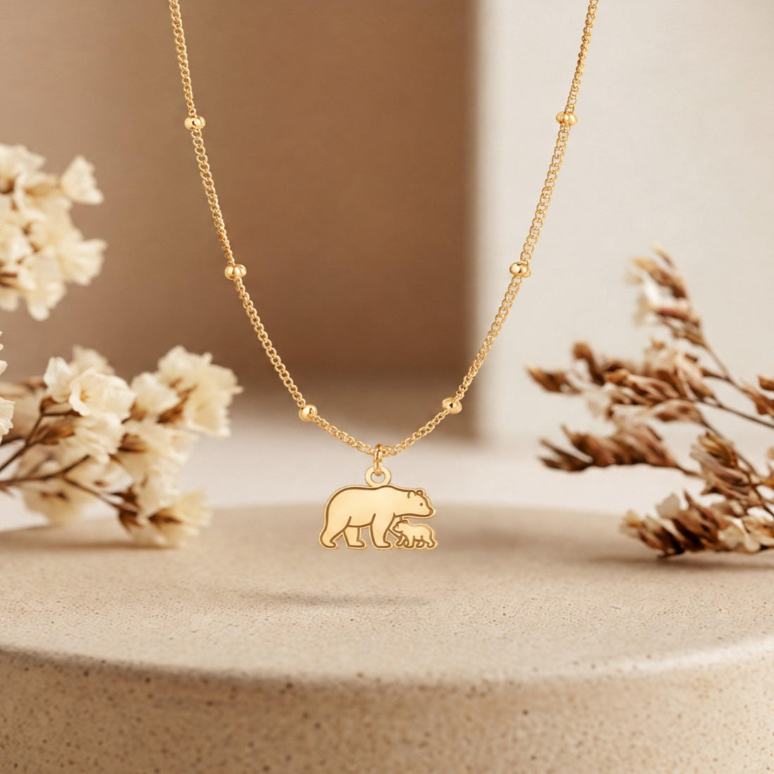 Polar Bear Beady Necklace