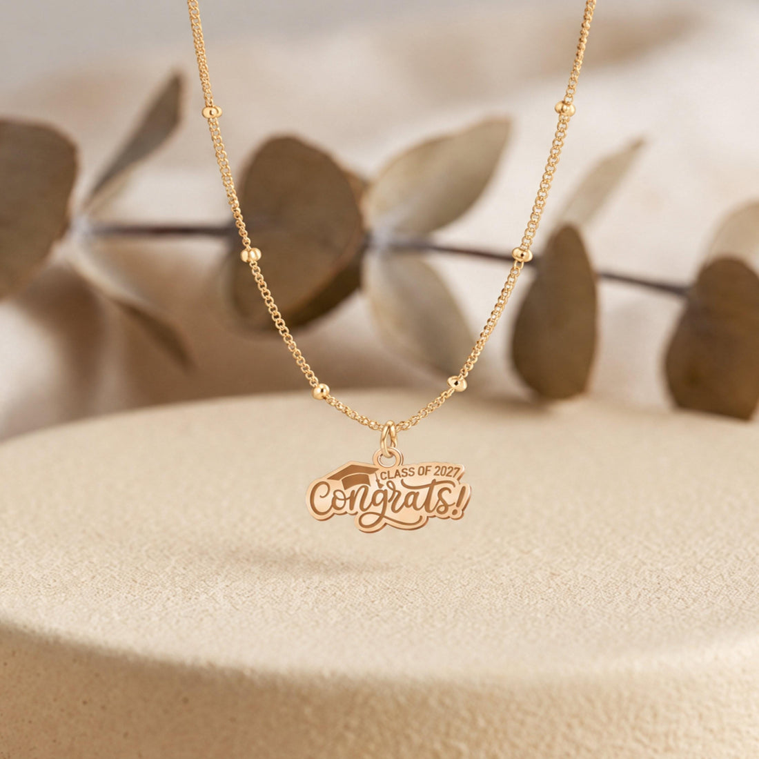 Graduation Cap Charm Necklace