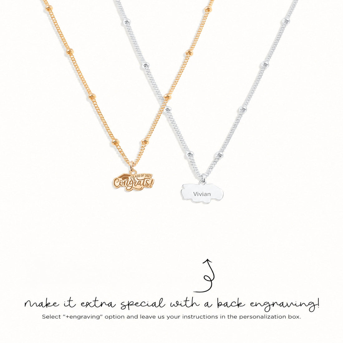 Graduation Cap Charm Necklace