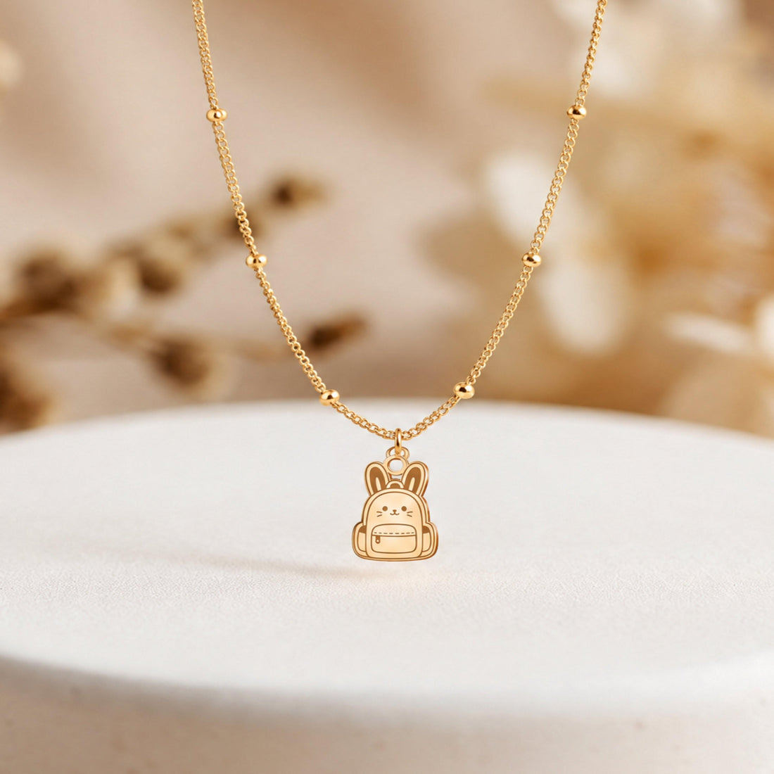 Bunny Backpack Charm Necklace