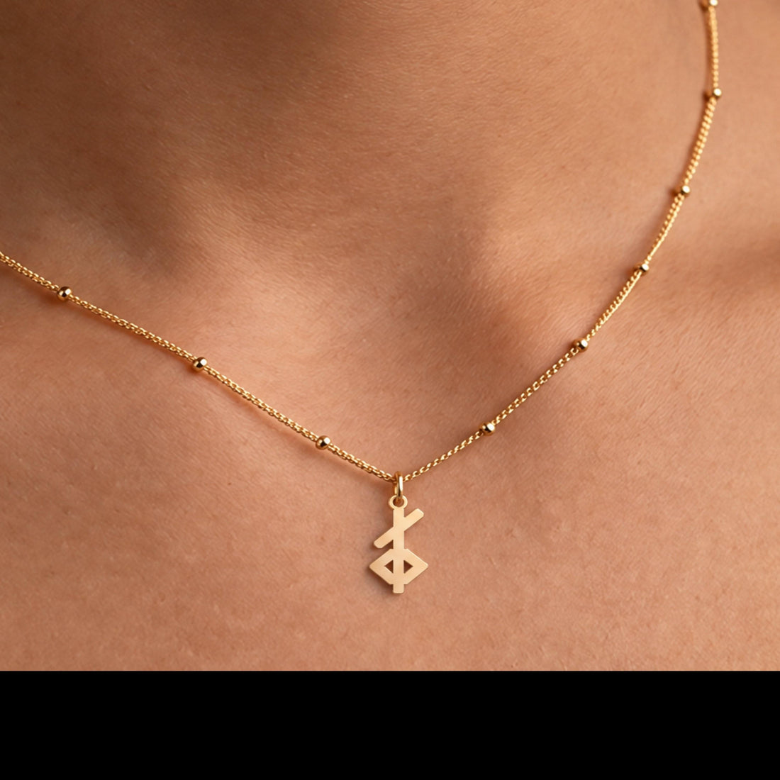 Rune Symbol Charm Necklace