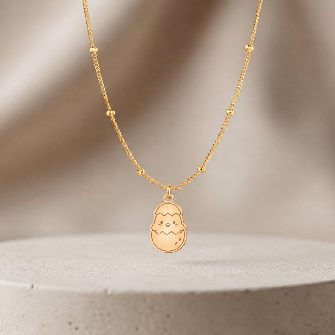 Hatching Chick Charm Necklace