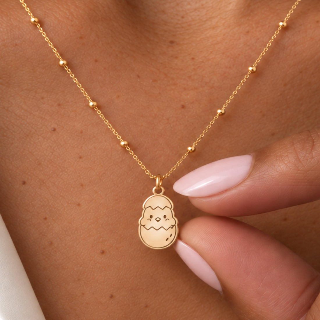 Hatching Chick Charm Necklace