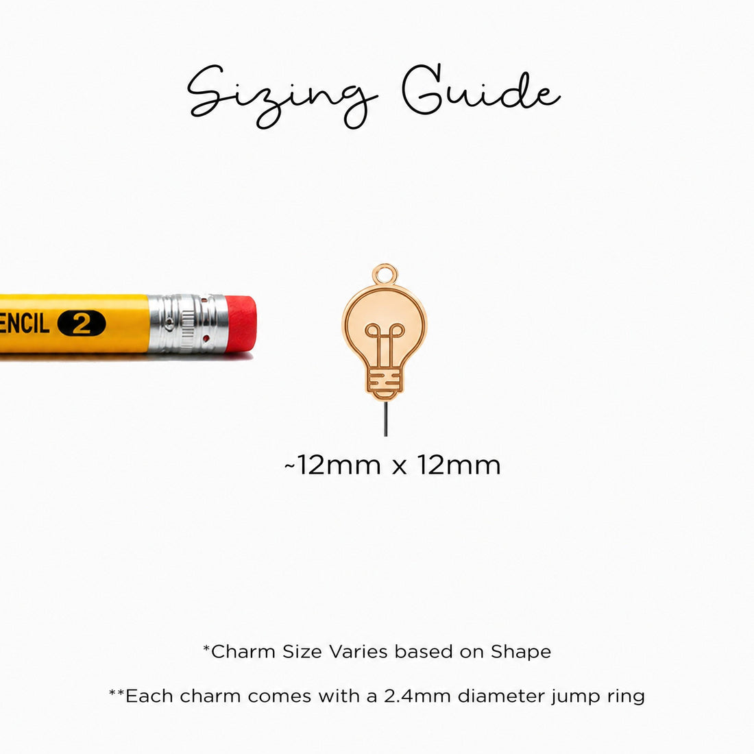 Light Bulb Charm Beady Necklace