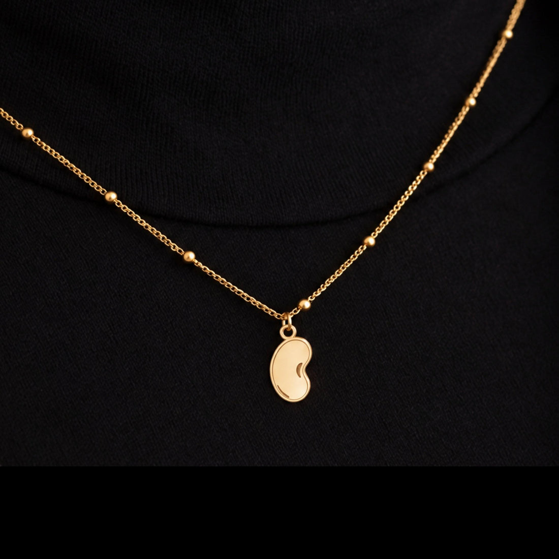 Kidney Bean Charm Necklace