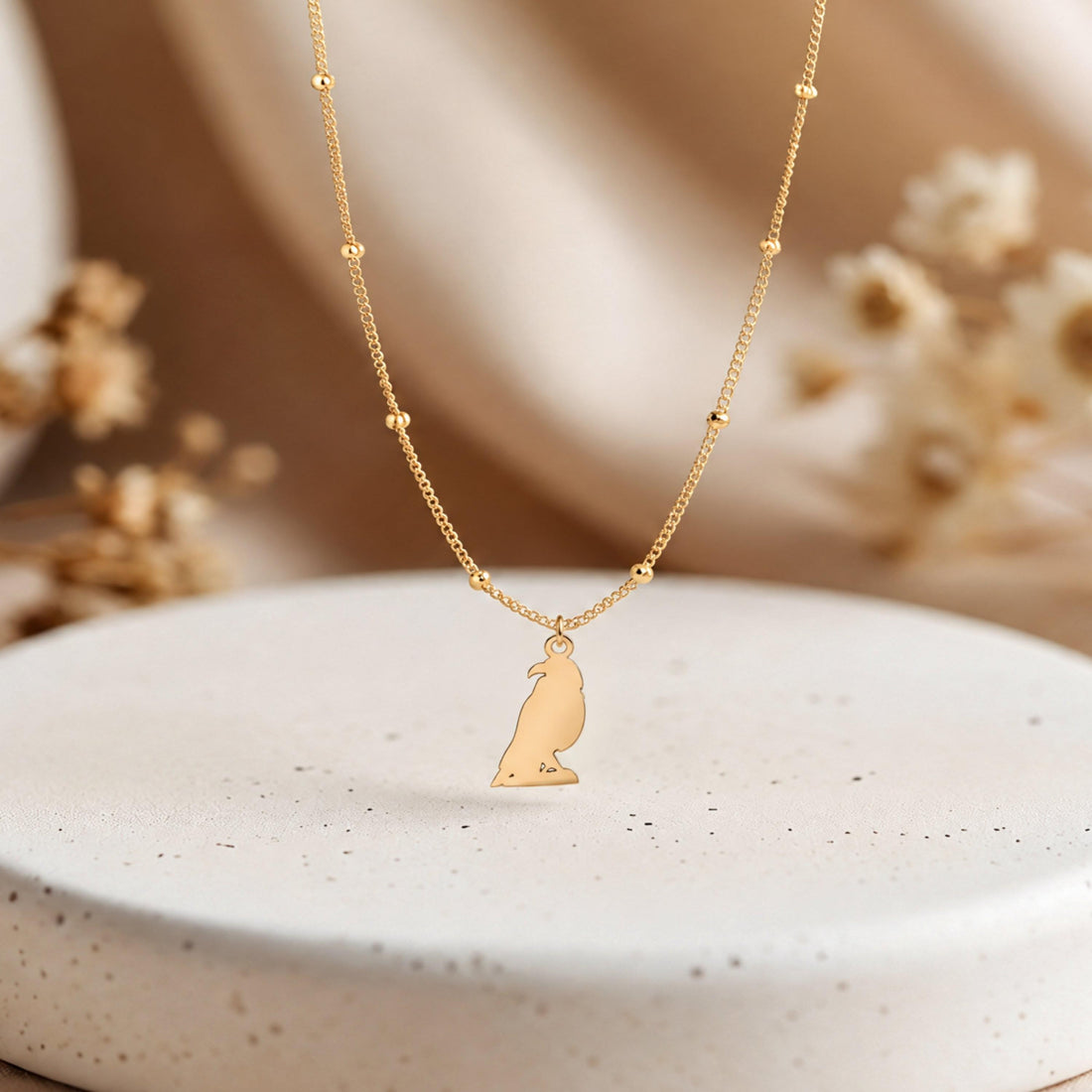 Perched Parrot Charm Necklace