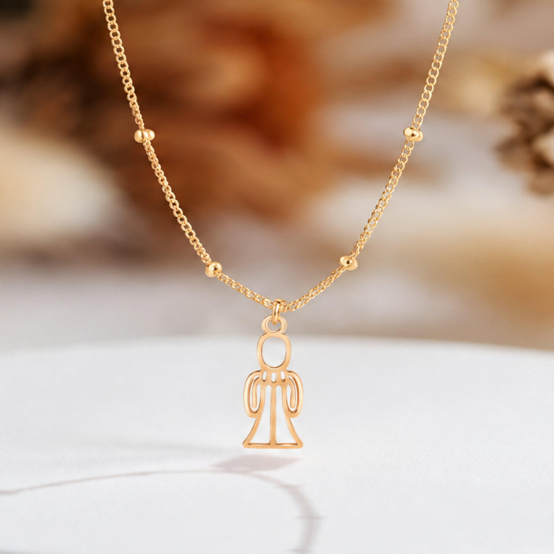 Angel Figure Charm Necklace