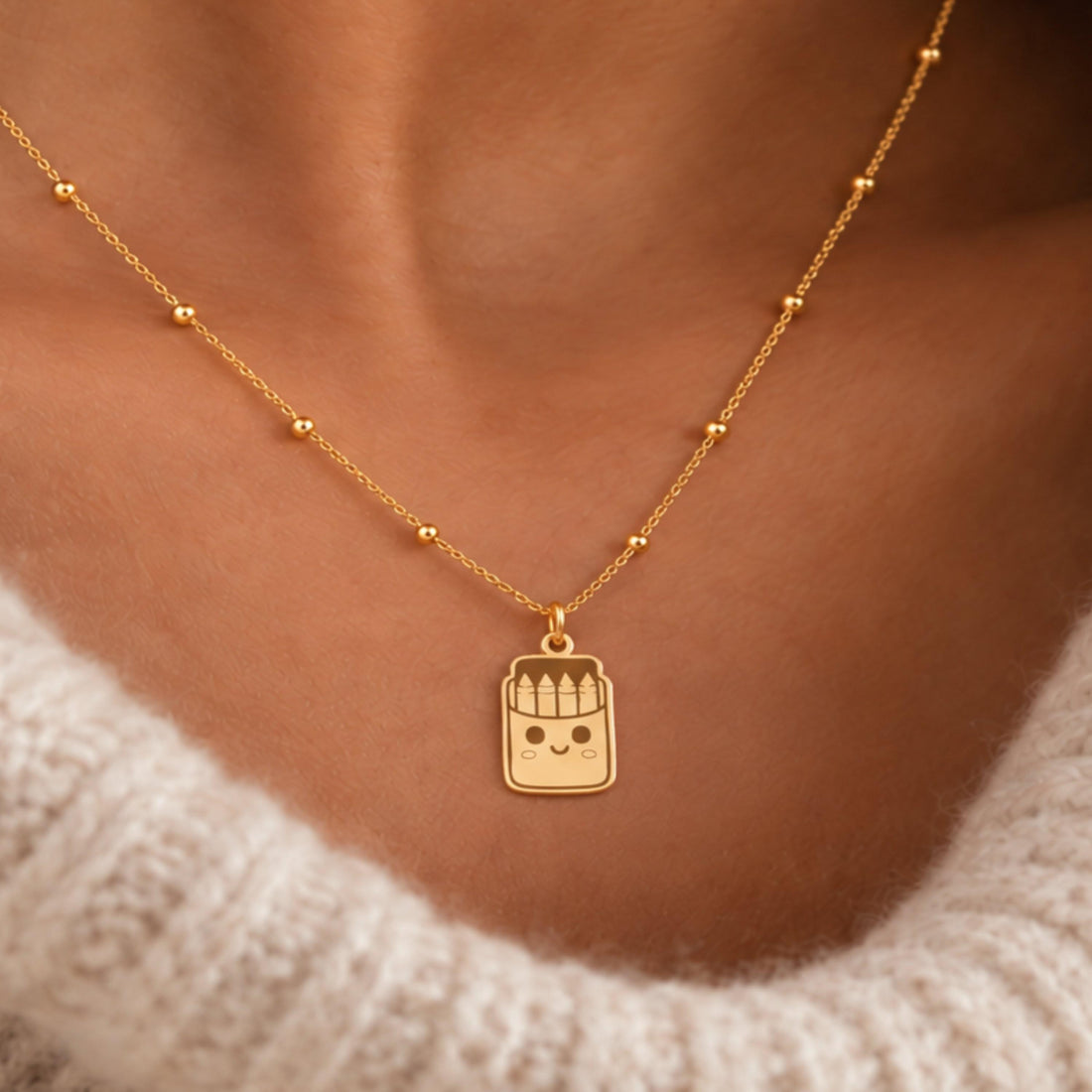 Box of Crayons Charm Necklace